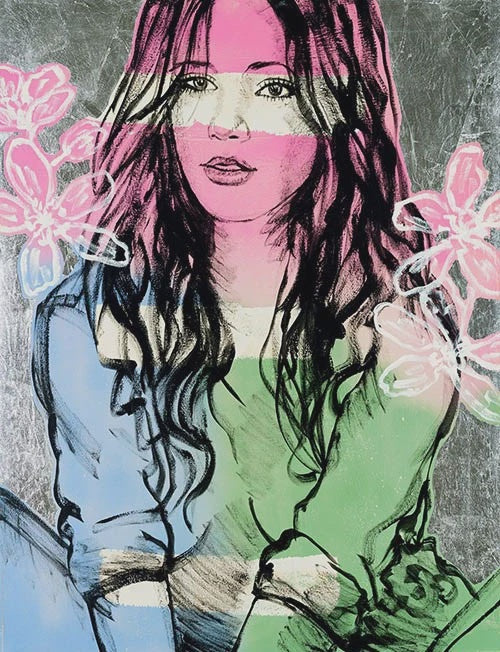 Zippora with Flowers (Silver Leaf)