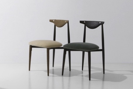 Vicuna Dining Chair Fabric A - Opal Mustard - Smoked Oak - Image 2