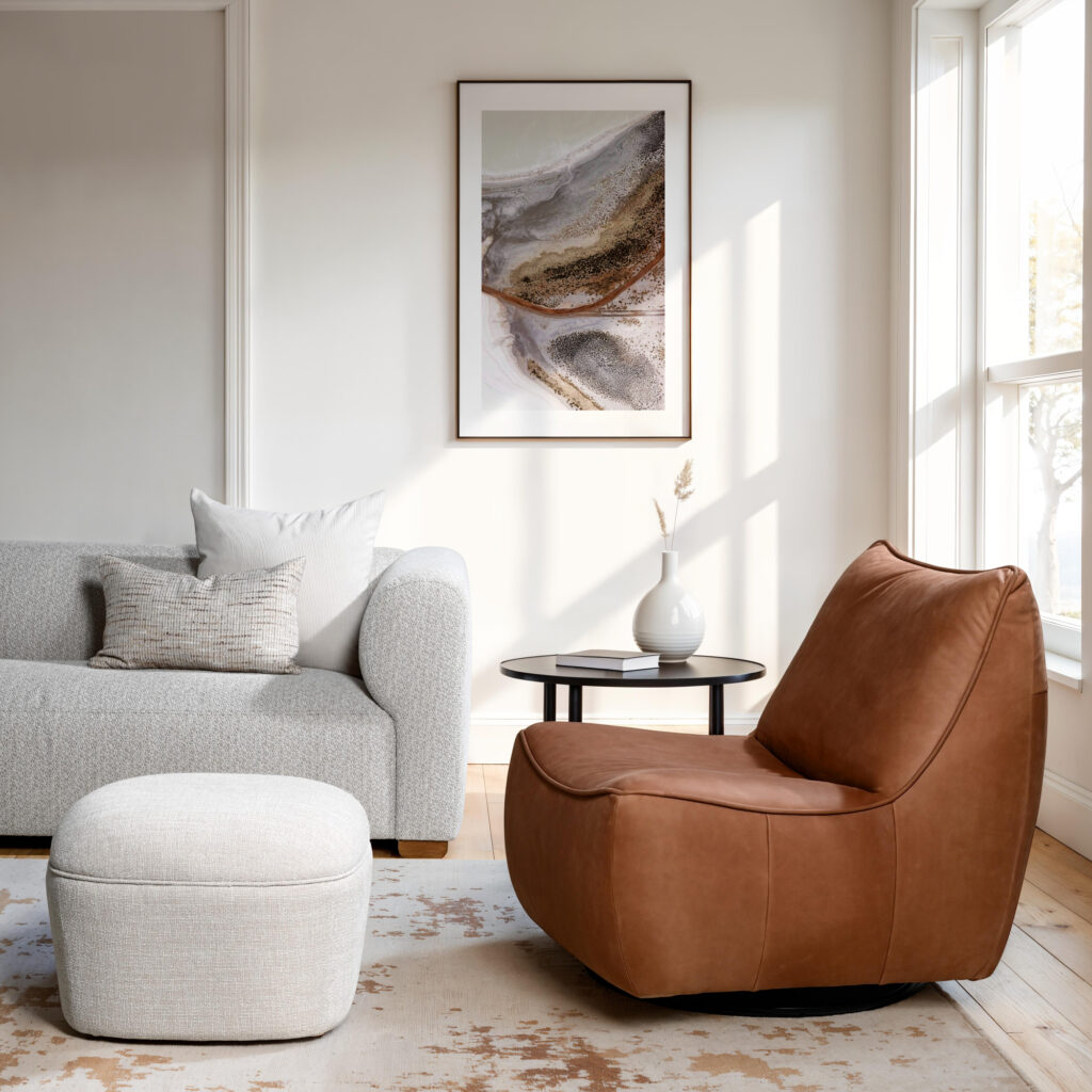 Solden Swivel Chair Nubuck Leather - Image 3